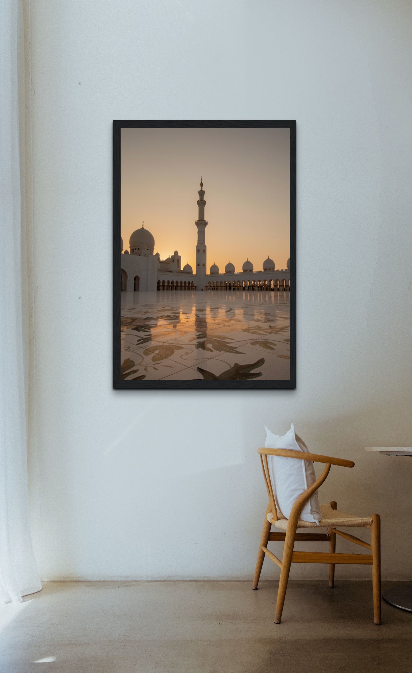 Abu Dhabi Mosque Metal Framed Poster