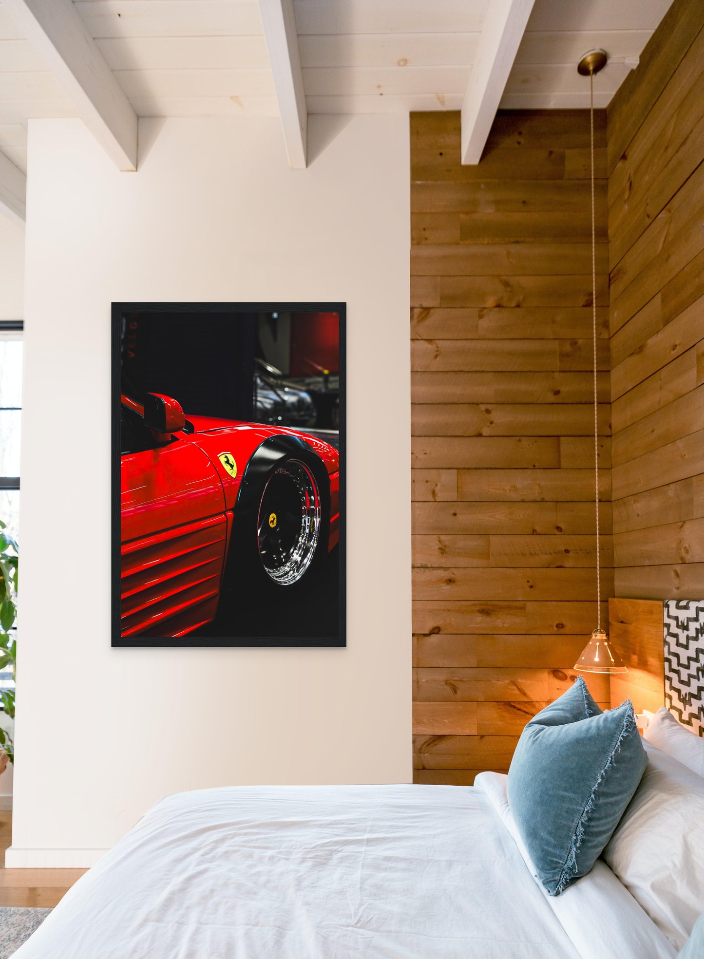Red Classic Ferrari Metal Framed Poster