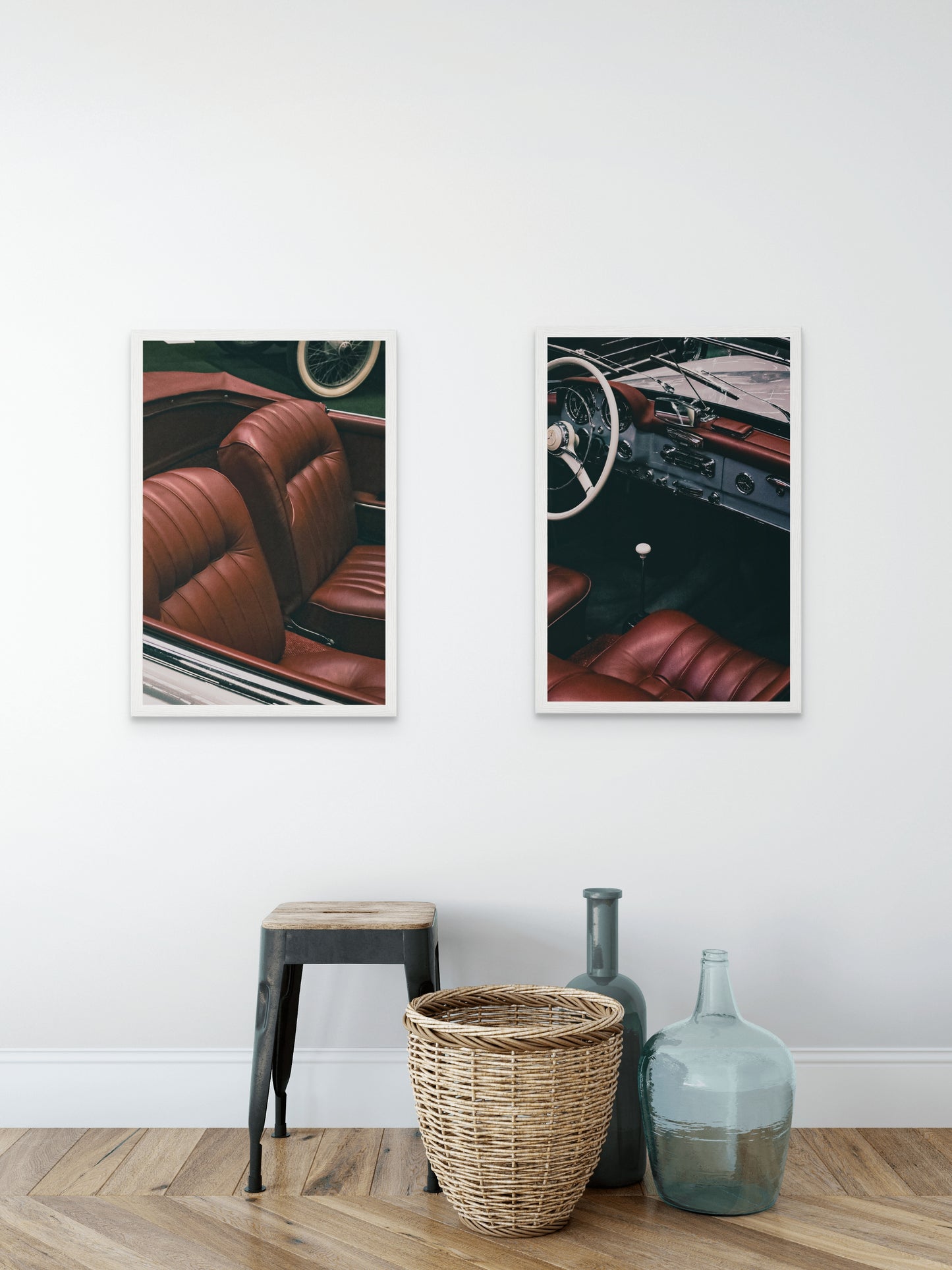 Leather Seats Metal Framed Poster