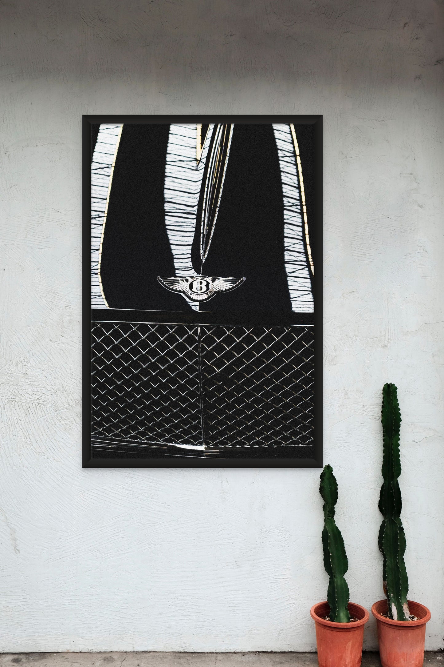 Black Bentley Metal Framed Poster